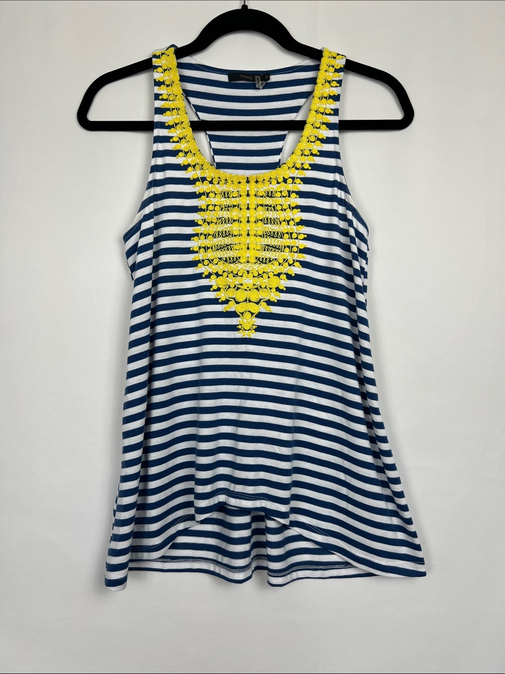 Blue and White Striped Tank Top